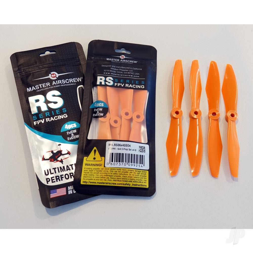 Master Airscrew 5x4.5 RS-FPV Racing Propeller Set 4x Orange RS05X45SO4