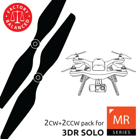 Master Airscrew 10x4.5 3-Blade Multirotor Propeller Set x4 Red for 3DR SOLO SL10X45CR4