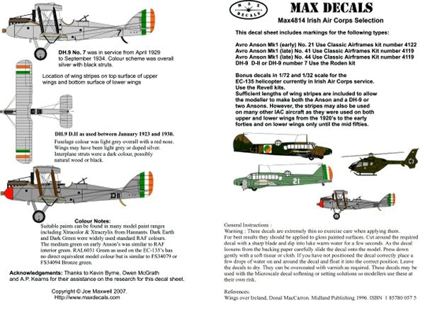 Max MAX4814 1:48 Irish Air Corps Selection