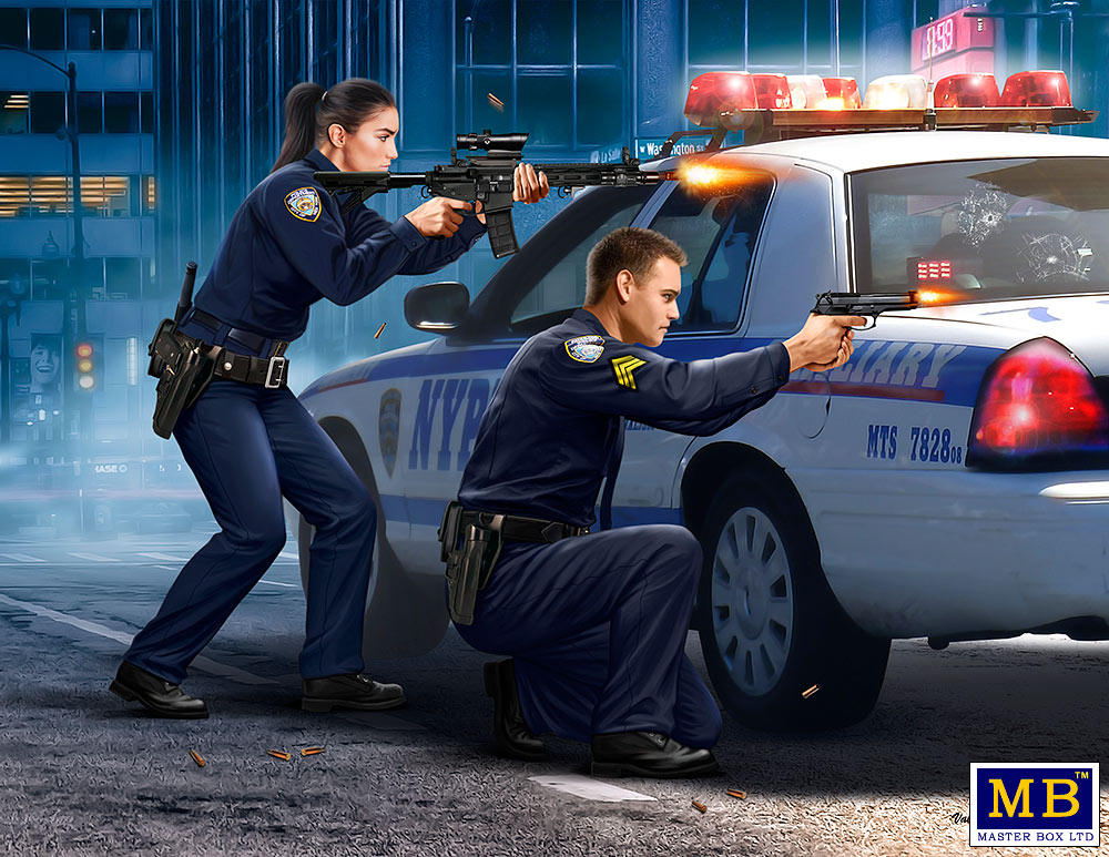 Master Box MAS24064 Heist No.1 Police Figures 1:24