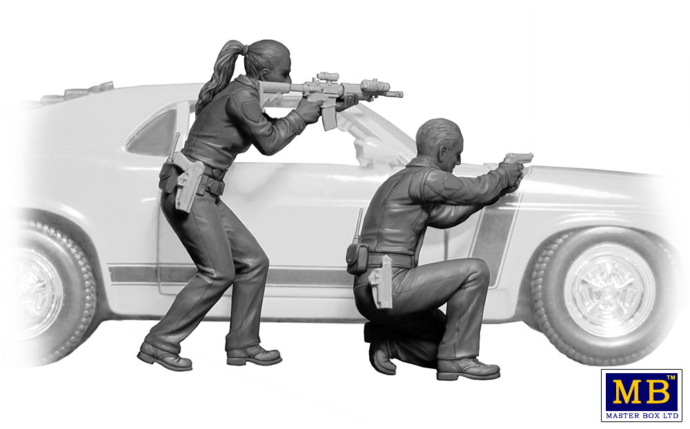 Master Box MAS24064 Heist No.1 Police Figures 1:24