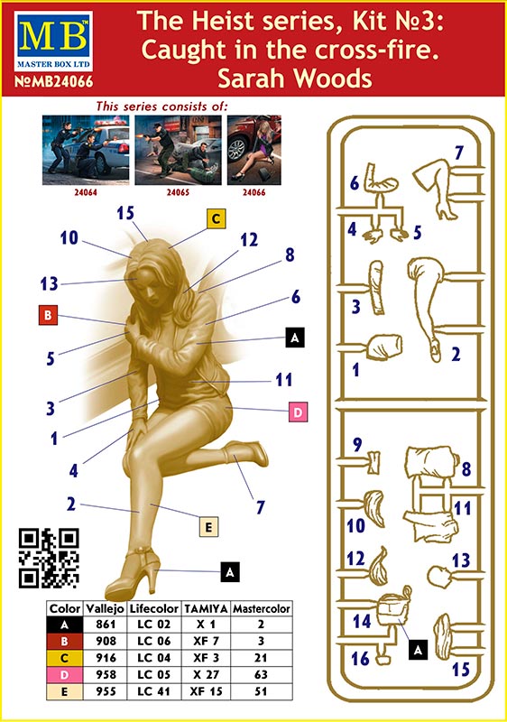 Master Box MAS24066 1:24 The Heist series, Kit a""3: Caught in the cross-fire