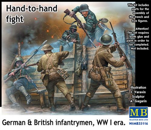 Master Box MAS35116 1:35 Hand to Hand Fight, German and British Infantrymen, WWI