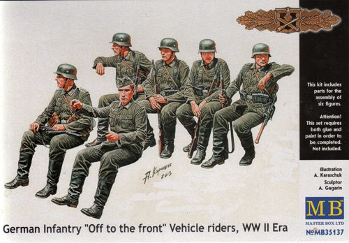Master Box MAS35137 1:35 German Infantry 'Off to the Front' Vehicle Riders