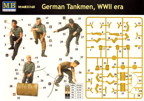 Master Box MAS35160 1:35 German Tankmen, WWII era