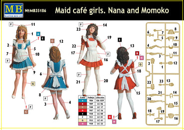 Master Box MAS35186 1:35 Maid Cafe Girls, Nana and Momoko