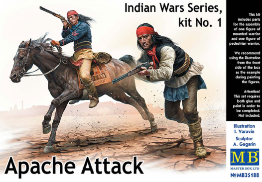 Master Box MAS35188 1:35 Indian Wars Series, Apache Attack
