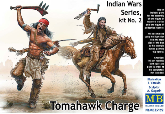 Master Box MAS35192 1:35 Indian WarsSeries, Tomahawk Charge