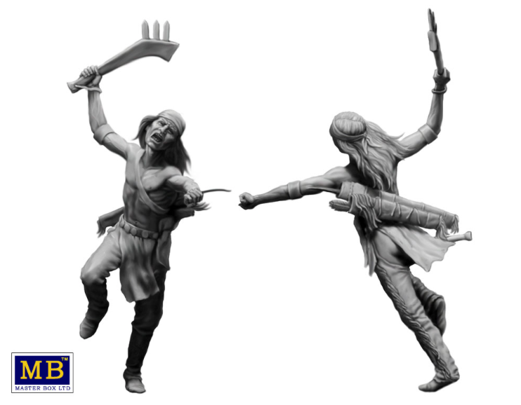 Master Box MAS35192 1:35 Indian WarsSeries, Tomahawk Charge