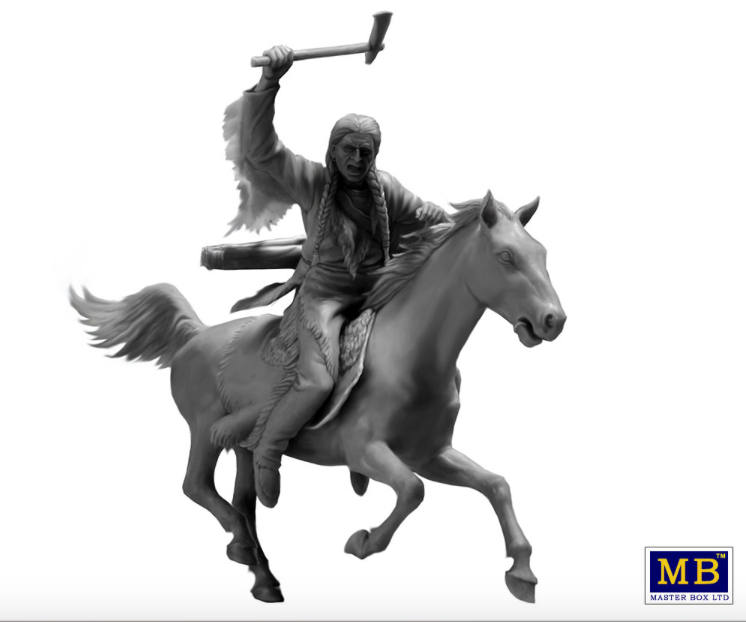 Master Box MAS35192 1:35 Indian WarsSeries, Tomahawk Charge