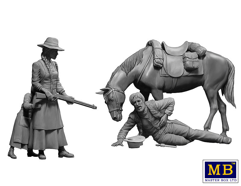 Master Box MAS35203 1:35 Outlaw Gunslinger 1 Marshal Tom,Tucker & Molly