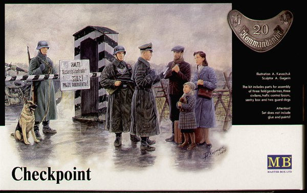 Master Box MAS3527 1:35 German WWII Checkpoint with guards and civilians