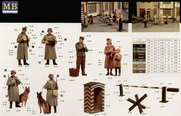Master Box MAS3527 1:35 German WWII Checkpoint with guards and civilians
