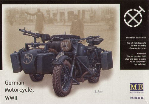Master Box MAS3528 1:35 German motorcycle & sidecar Decals Europe & North Africa