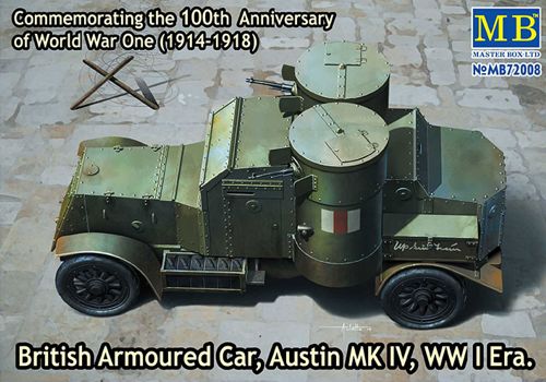 Master Box MAS72008 1:72 British Armoured Car, Austin, Mk.IV, WWI Era
