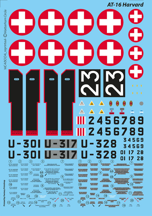 Matterhorn Circle MC48004 AT-16 Harvard / Texan T-6 Decals 1:48