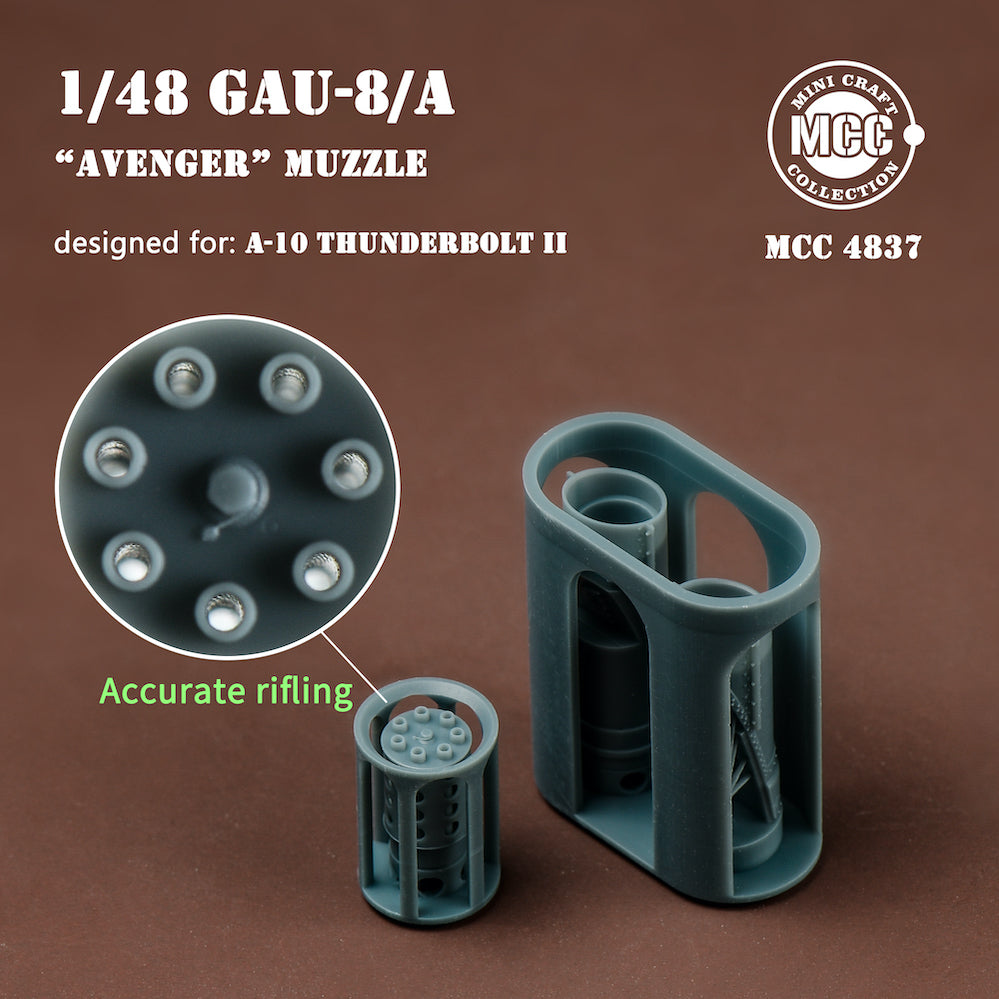 Mini Craft Collection MCC4837 1:48 GAU-8 muzzle for Fairchild A-10A Thunderbolt