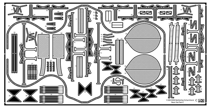 Mk.1 Design MD-20025 1:200 DKM Scharnhorst Value Pack Gneisenau Battleship