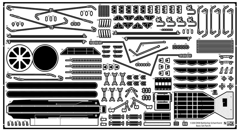 Mk.1 Design MD-20025 1:200 DKM Scharnhorst Value Pack Gneisenau Battleship