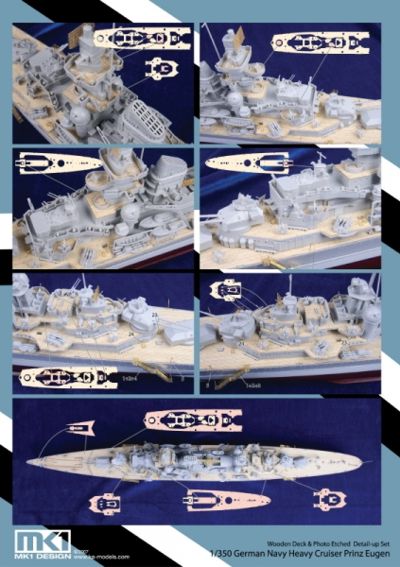 Mk.1 Design MD-35009 1:350 PRINZ EUGEN Wooden Deck f
