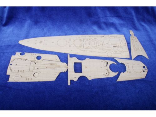Mk.1 Design MD-35017 1:350 Tirpitz German Battleship WOODEN DECK