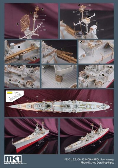 Mk.1 Design MD-35027 1:350 USS INDIANAPOLIS BASIC set