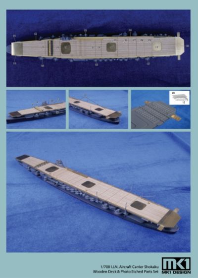 Mk.1 Design MD-70009 1:700 IJN Shokaku Aircraft Carrier Wooden Deck