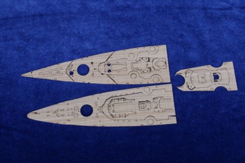 Mk.1 Design MD-70017 1:700 Tirpitz German Battleship Wooden Deck