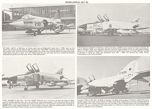 Modeldecal MD043 RAF Jaguar GR.1 / F-84F / NF-5A Decals 1:72