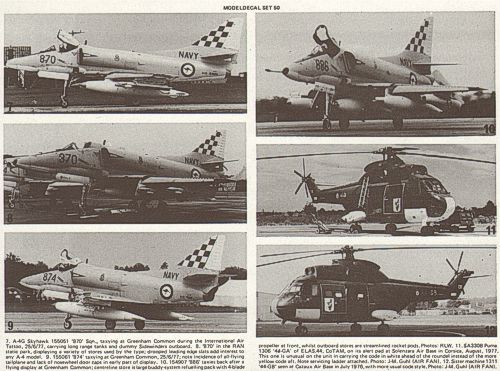Modeldecal MD050 F-84G / A-4G / SA-330B Puma / BAe Hawk 1:72