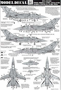 Modeldecal MD090 RAF Phantom FG.1 111 Sqn Black Spine 1:72