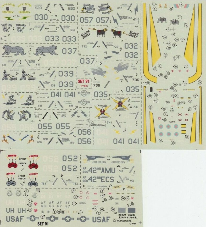 Modeldecal MD091 EF-111A Raven USAFE Upper Heyford Decals 1:72