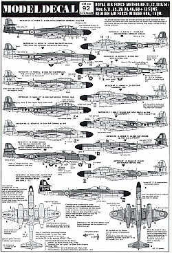 Modeldecal MD092 1:72 RAF Gloster Meteor night fighters