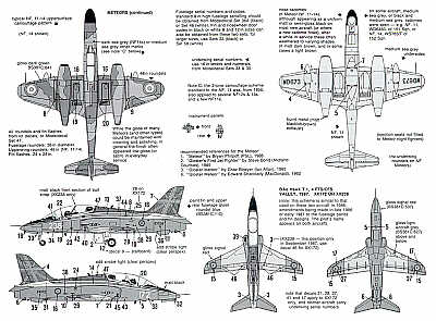 Modeldecal MD093 1:72 RAF Gloster Meteor night fighters