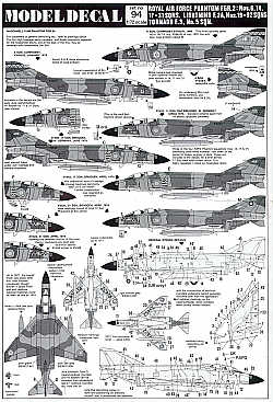 Modeldecal MD094 RAF Phantom FGR.2 Multi-Sqn Bruggen/Coningsby 1:72
