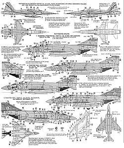 Modeldecal MD097 RAF Sabre F.4 Multi-Sqn Markings 1:72