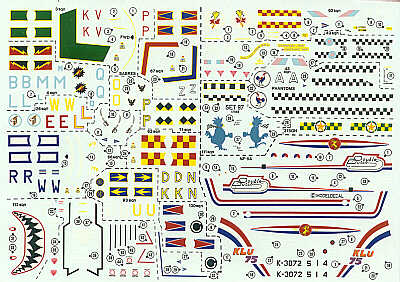 Modeldecal MD097 RAF Sabre F.4 Multi-Sqn Markings 1:72