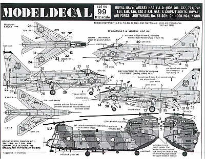 Modeldecal MD099 Navy Wessex HAS.1 Rescue & 815 NAS Decals 1:72
