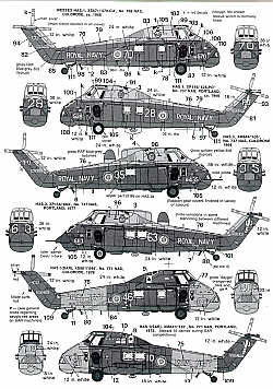 Modeldecal MD099 Navy Wessex HAS.1 Rescue & 815 NAS Decals 1:72