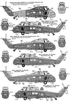 Modeldecal MD099 Navy Wessex HAS.1 Rescue & 815 NAS Decals 1:72