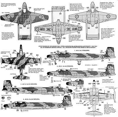 Modeldecal MD100 1:72 RAF/R Aux Air Force Vampire F.3/FB.5/FB.9 1950-57
