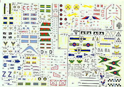 Modeldecal MD101 Vampire F.3/FB.5/FB.9 RAF/RAuxAF Decals 1:72