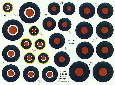 Modeldecal MD103 1:72 RAF WWII Roundels