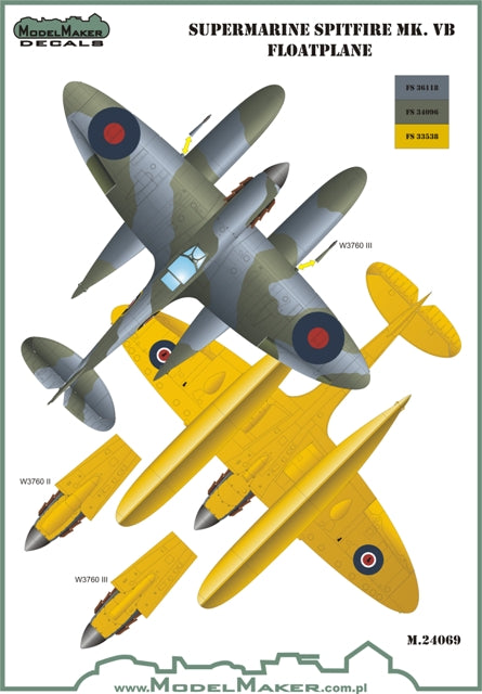 Model Maker MD24068 Spitfire Mk.Vb Floatplane National Insignia 1:24