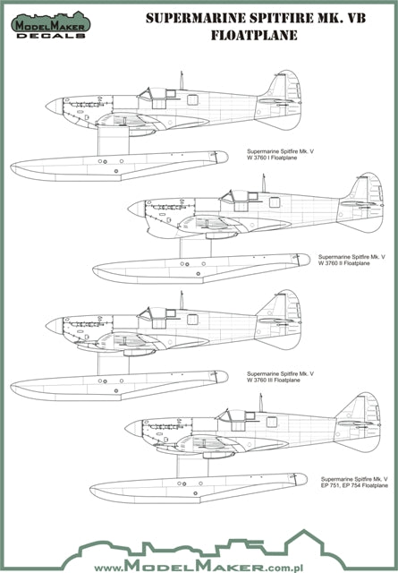 Model Maker MD24068 Spitfire Mk.Vb Floatplane National Insignia 1:24