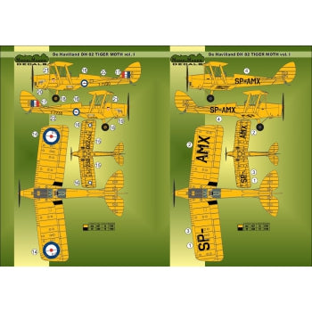 Model Maker MD32033 Tiger Moth Vol 1 Polish & RAF Mask/Decal 1:32