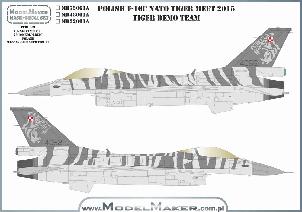 Model Maker MD32061A Polish F-16C Nato Tiger Meet 2015 1:32