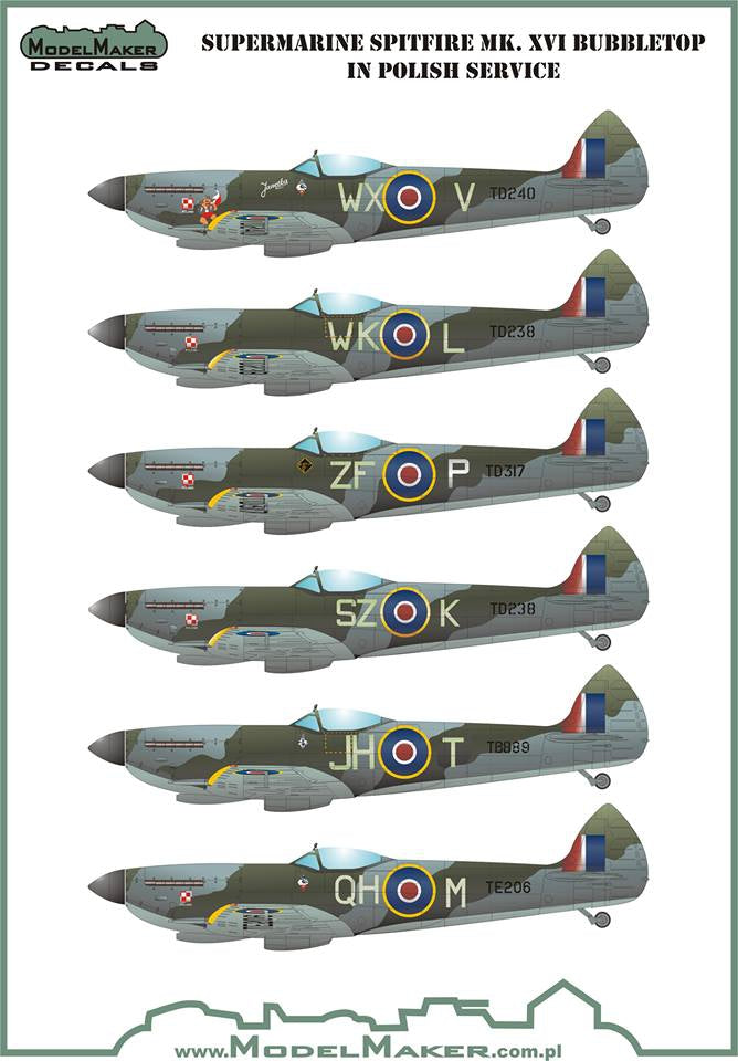 Model Maker MD32066 Spitfire Mk.XVI Bubbletop Polish Service 1:32