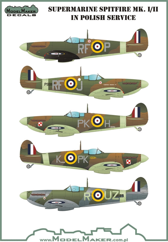 Model Maker MD32074 Spitfire Mk.I/II Polish Service Mask/Decal 1:32