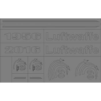 Model Maker MD32080 Typhoon EF-2000 Luftwaffe 60 Years Mask 1:32